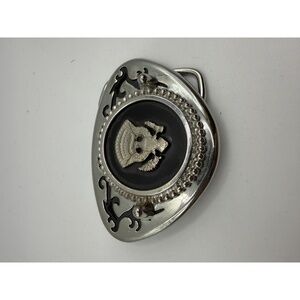 Vintage Silver President of the United States Seal Belt Buckle